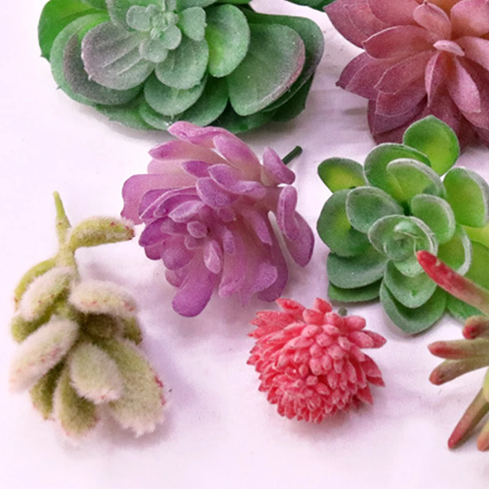 

Assortment Different Type Gift Artificial Succulents Set Home Decor Plastic Unpotted Garden Fake Plant Floral Arrangement Mini