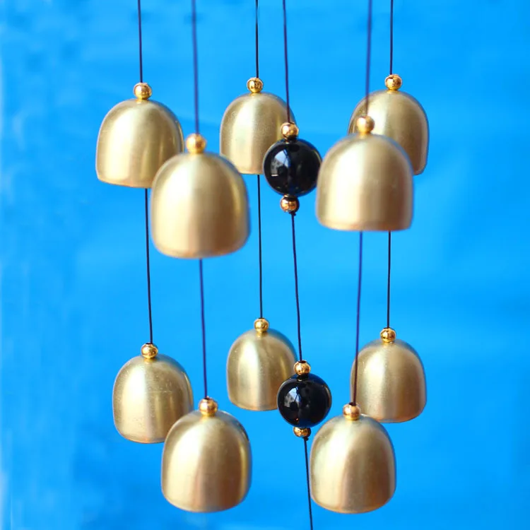 Metal Bell Pagoda Copper Windbell Hanging Ornaments Fortune Pendant Decoration Door Decoration Crafts Gift Cross Border
