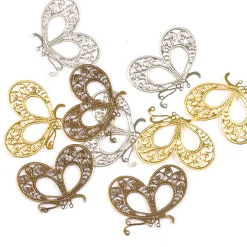 

Metal Crafts Flower Filigree Wraps Butterfly Connectors For DIY Embellishments Scrapbook Craft Home Decor 20Pcs 43x21mm yk0764