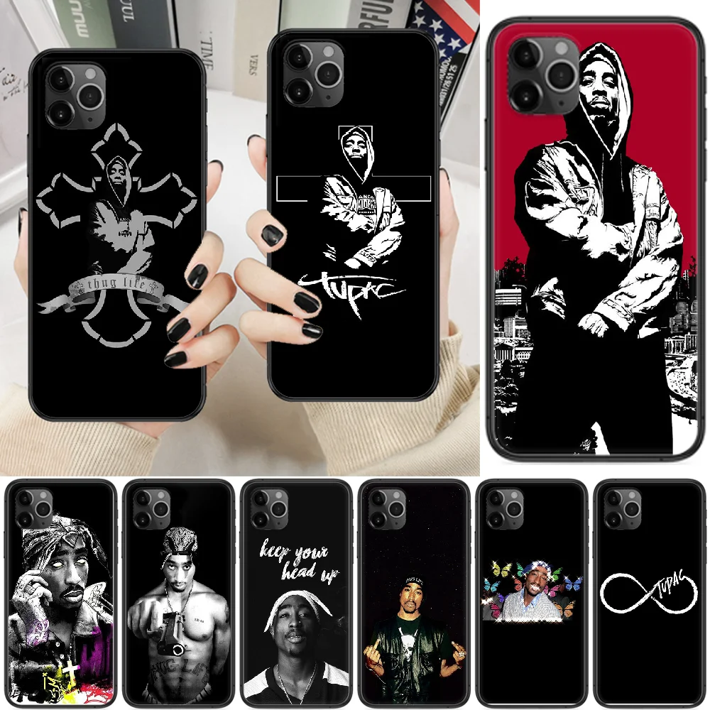 Чехол для телефона Rapper Tupac чехол iphone 5 5s se 2 6 6s 7 8 12 mini plus X XS XR 11 PRO MAX черный мягкий