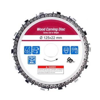 

5" Angle Grinder Disc 13 Tooth Chain Saw For Wood Carving Sculpting Cutting For Minimal Sanding Afterwards