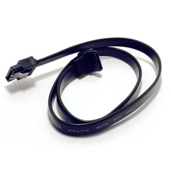 

50cm SATA 3 Locking Plug to Right Angle Plug 6Gbps High Speed Cable Lead 26/28AWG Flat cord Locking Male Connector 50CM