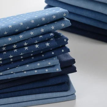 

half meter 100% cotton washed denim fabric for trousers garment bag material T1264