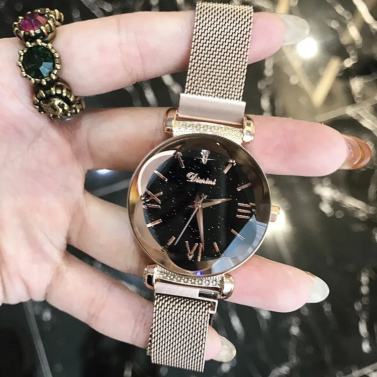 

New Style Dimini Purple Star Rome Chassis Milan Suction Iron Mesh Belt Women's Fashionable Watch Women's