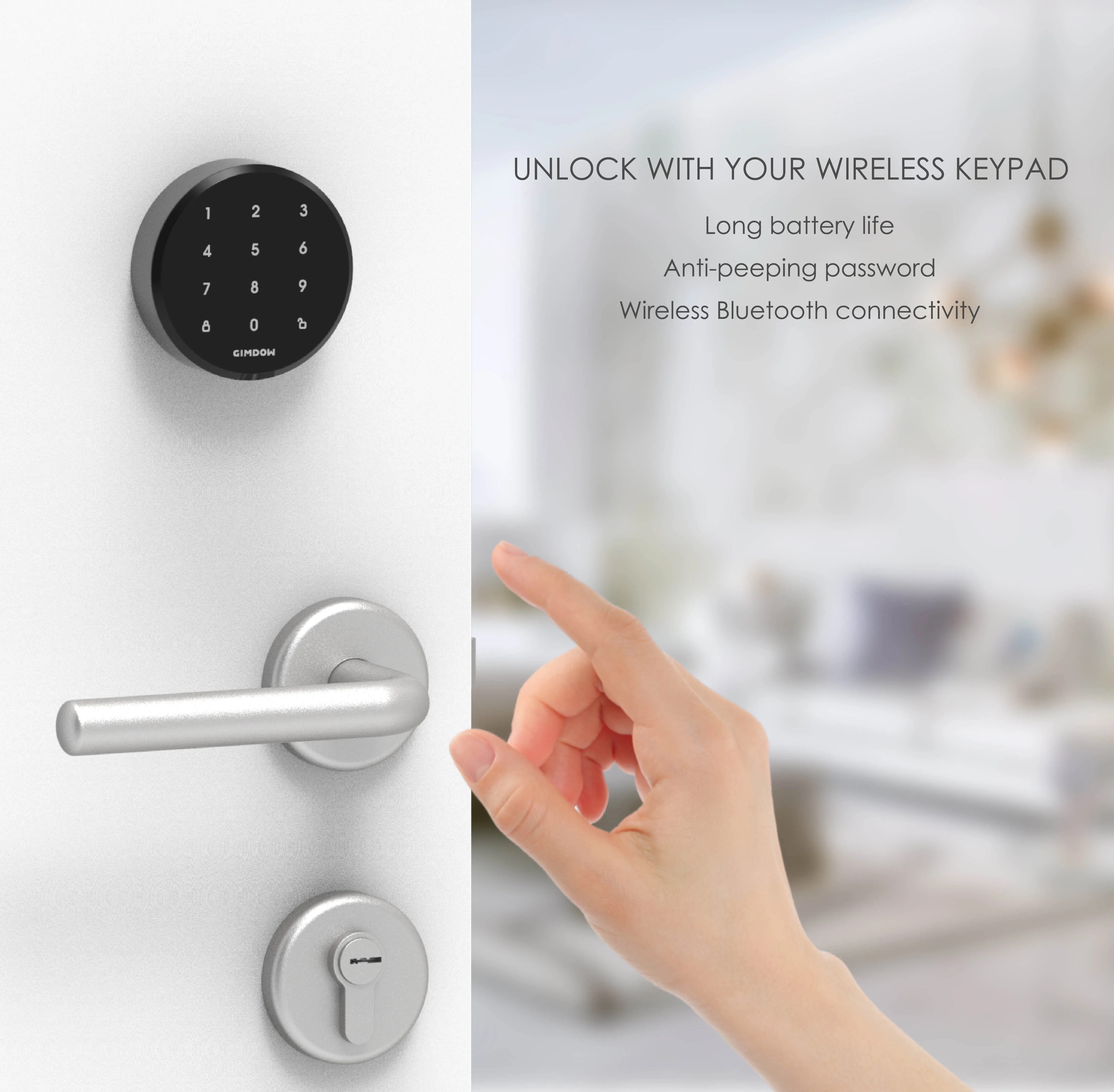  For Airbnb Lock GIMDOW Smart Door Lock Password Lock Include Password Disk Electric Hotel Lock Elec - 4000147410557