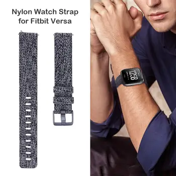 

Watch Band Nylon Canvas Replacement for Fitbit Versa/Versa 2/Versa Lite Edition Moderate Softness Comfortable to Wear