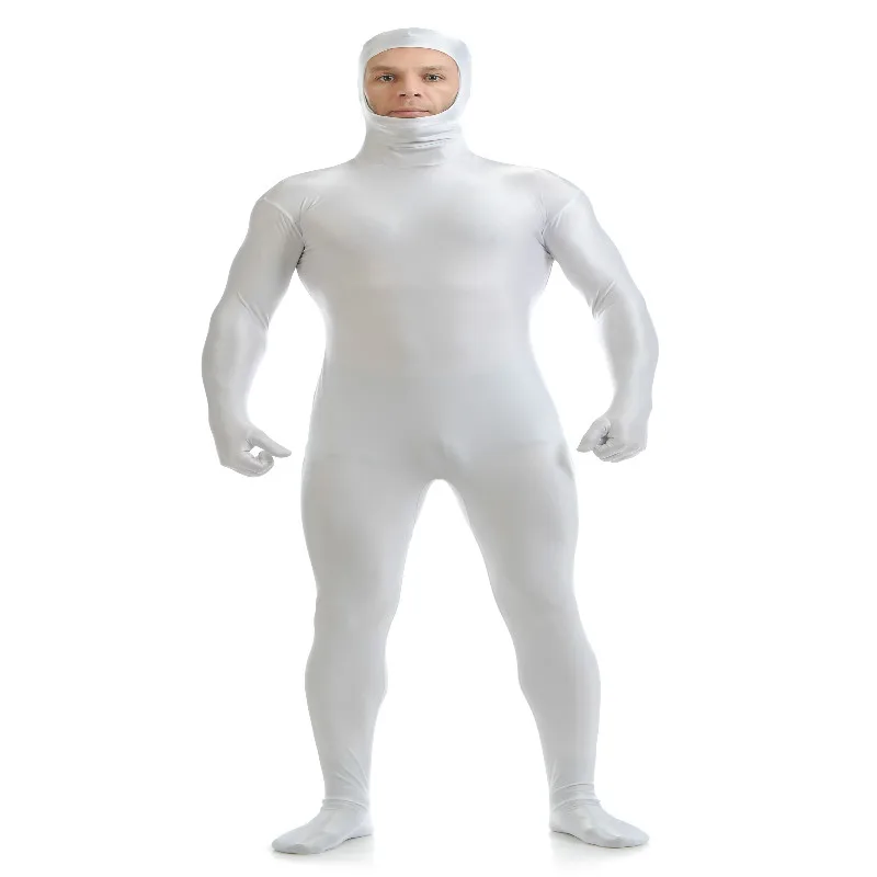 Cosplay&ware Open Face Zentai Spandex Unisex Catsuit Skin Tight Costume White M -Zentai shop online Hd76b7fe79c804babbcf20c6355ad35ecI.jpg