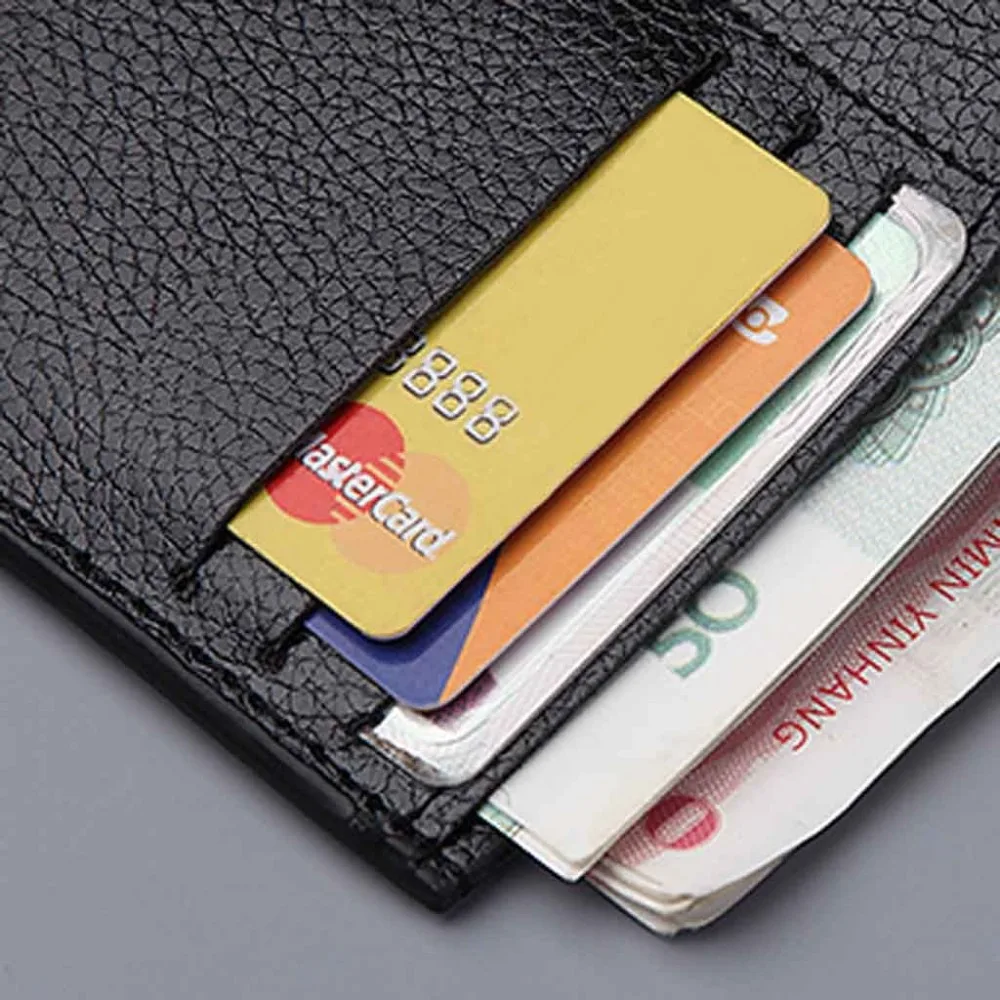 Men's Wallet Short Small Wallets Vertical Ultra-Thin Wallet Bank Card Card Package Small Purse (11)