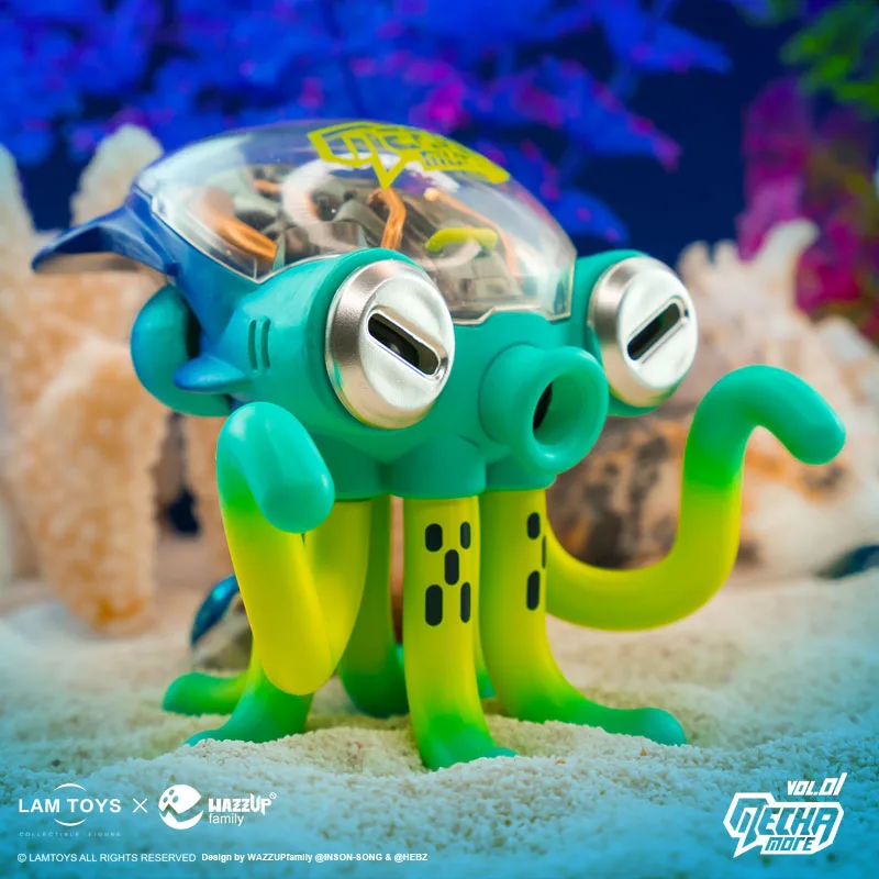 Глухая коробка подлинные LAMTOYS WAZZUPfamily Moer полумеханическая кукла Осьминог ручной