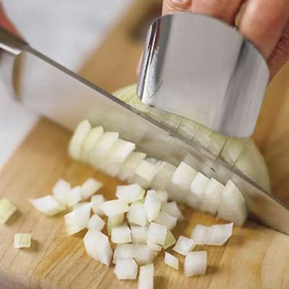 

1 Pcs Stainless Steel Finger Guard Finger Hand Cut Hand Protector Knife Cut Finger Protection Tool Kitchen Knives & Accessories