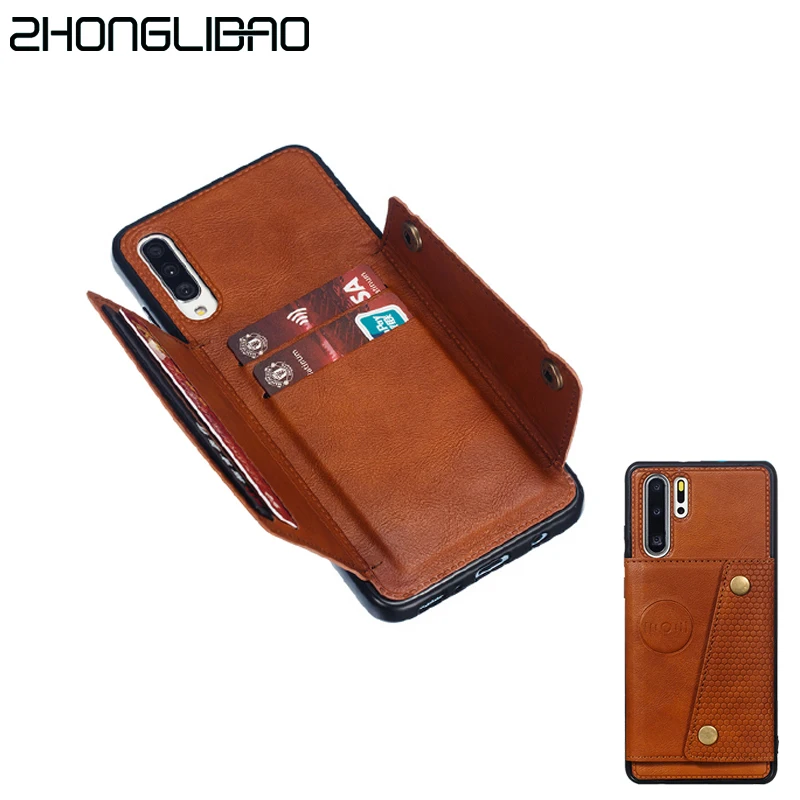 

Card Holder Wallet Case for Huawei P30 Mate 20 Honor 20 Pro P20 Lite Y9 Prime 2019 PU Leather Pocket Back Cover NOVA 5i PRO Etui