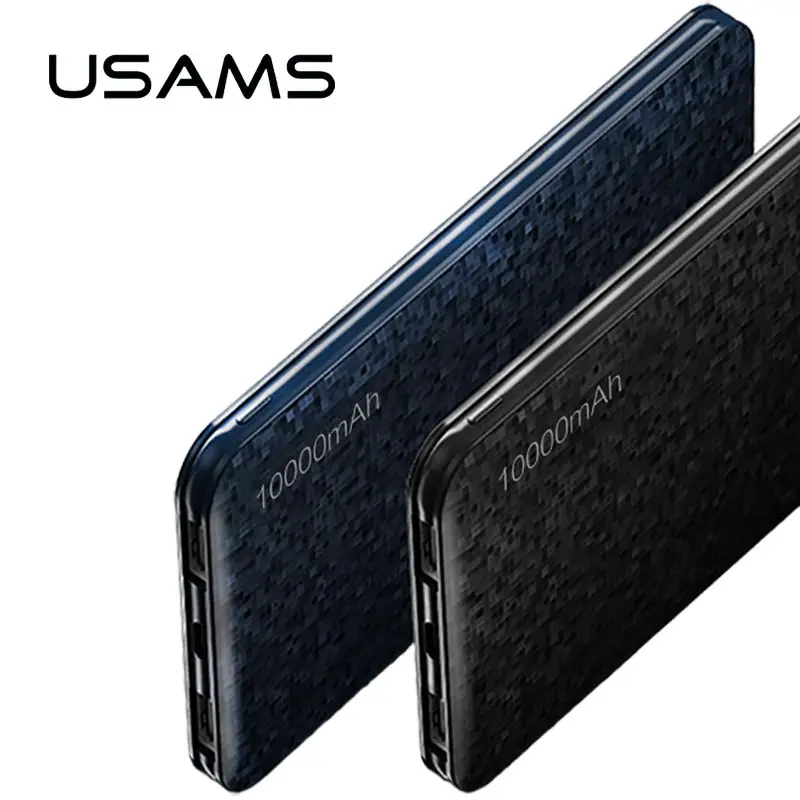 

2019 Power bank CD21 USAMS Mosaic Ultra Slim 10000mAh Power bank for iPhone 5 6 7 8X Samsung Mobile Phone For Xiaomi