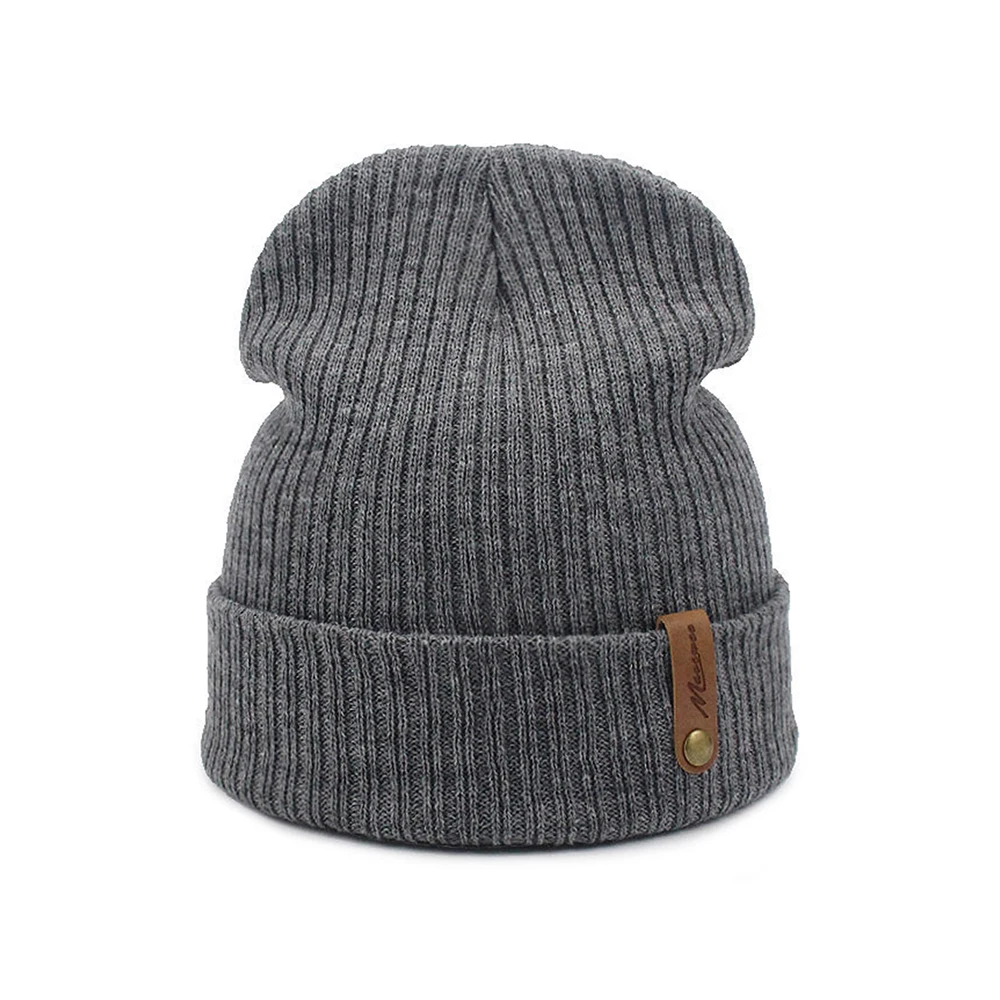 as picture New Fashion Women Men Winter Hat Knitted Skuilles Beanies For Women Hats Balaclava Unisex Winter Cap Men Brand Hat Wholesale - Color: as picture