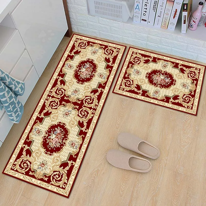 Европейский стиль моющийся кухонный Коврик противоскользящий коридор Прихожая зона коврик напольный коврик ванной