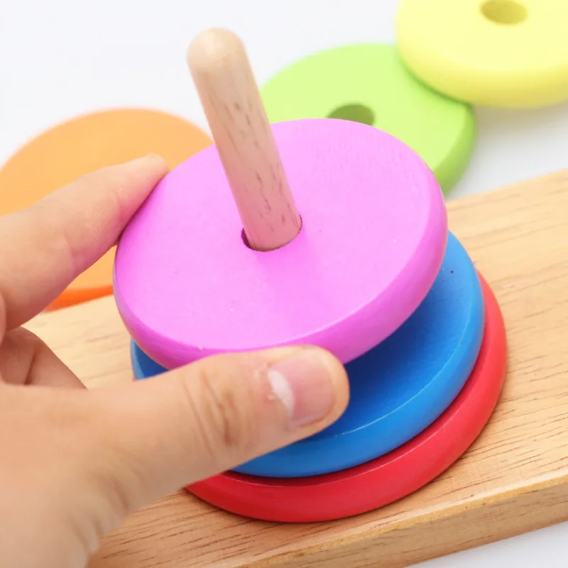  Boutique Wooden Toys Towel Extra Large Tower of Hanoi Game Intelligence Young STUDENT'S Educational - 4000292643068