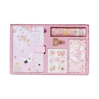 

1set Stationery Kids Gift Clips Portable With Paper Stickers DIY Magnetic Buckle Chinese Style Journal Notebook Write Diary