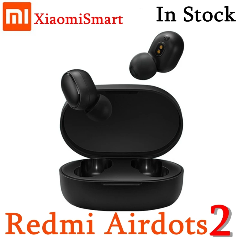 100% Original Xiaomi Redmi Airdots 2 Bluetooth Earphone Tws Earphone 5.0 Mi True Wireless Earphones Stereo Bass Earbuds AI
