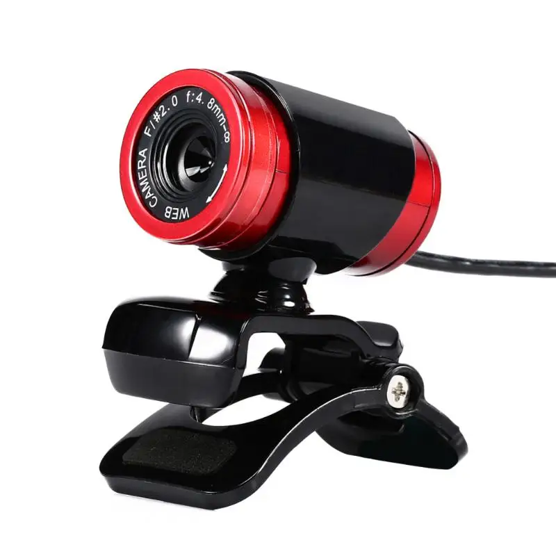 12MP USB веб-камера с зажимом для рабочего стола HD веб-камера Компьютерная камера с микрофоном для микрофона для ПК ноутбука Видеозвонок Skype Netmeeting Windows - Цвет: Black and Red