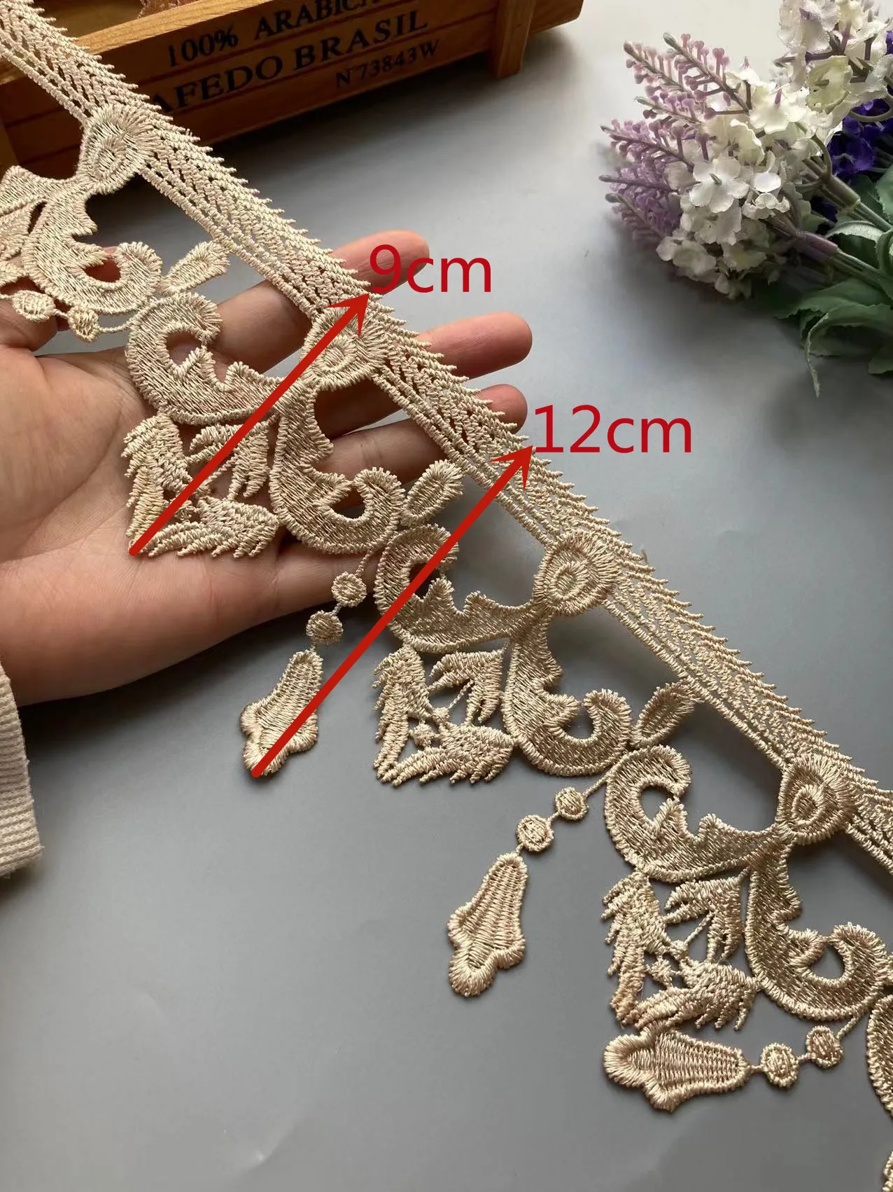 

2 Yards 12CM Tassel Lace Ribbon Trims Webbing Strip for Sofa Cover Curtain Home Textiles Trimmings Embroidered Lace Sewing Craft