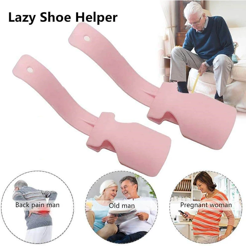 Junejour 1/2PCS Lazy Unisex Wear Shoe Horn Helper Shoehorn Shoe Easy on and off Shoe Sturdy Slip Aid New