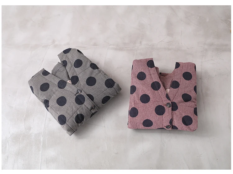 Max LuLu корейская мода зима новая хлопковая стеганая одежда женские винтажные парки в горошек Женская клетчатая теплая куртка негабаритное пальто