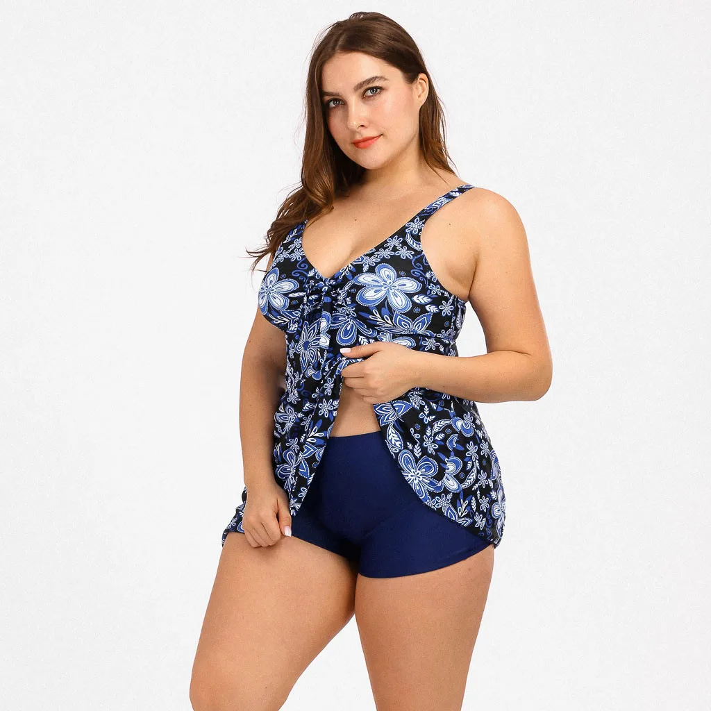 

NIOWORLD plus size swimwear women two piece swimsuit for women Sexy Boho Print tankini swimsuit 2020 new women's swimming suit