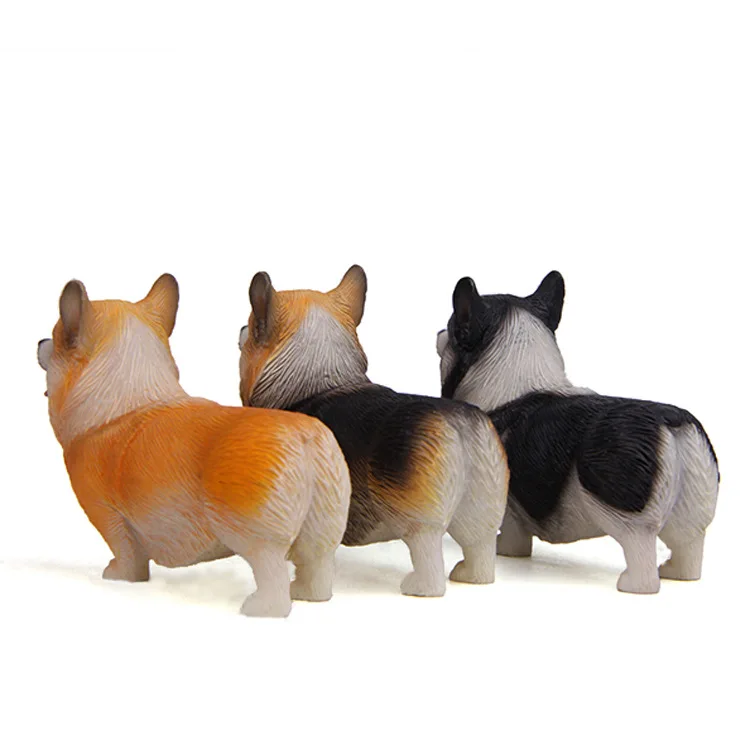 Welsh Corgi модель собаки фигурка имитация корги животного коллекция миниатюрные