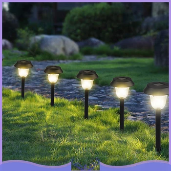 

2pcs Straw Hat Solar Lights Outdoor Waterproof Patio Pathway Driveway Lawn Warm White RGB Lights Solar Landscape Lights Dropship