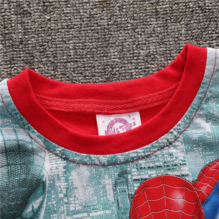 Новинка года; стильная детская одежда с героями мультфильмов; летняя футболка для мальчиков; футболка с короткими рукавами; топы; детская одежда с человеком-пауком