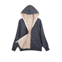 

Winter New Plush Hooded Coat Women Long Sleeve Hooded Collar Medium Long Loose Casual Solid Color Zipper Top Female Fashion Coat