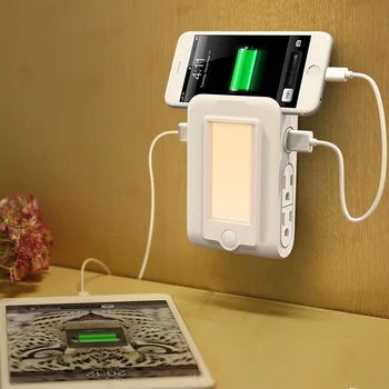 

LED Night Light Double USB Charger Socket Charging Intelligent Night Light Mobile Phone Shelving Racks Amazon AliExpress Foreign