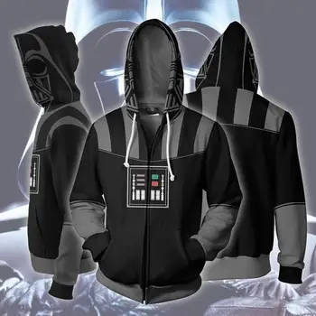 

Star Wars Darth Vader Cosplay Costumes Star Wars Hoodies 3D printing Zip Up Hoodie Sweatshirts Men's women's sports Jackets
