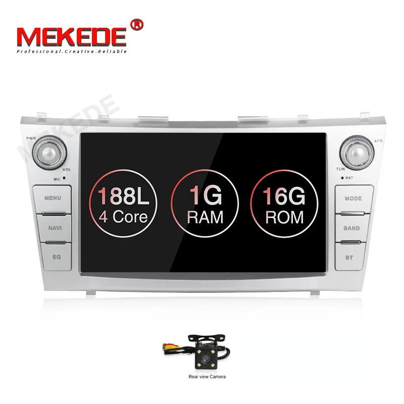 16G add camera MEKEDE DSP 2Din автомобильный мультимедийный плеер для Toyota Camry 7 40 50 2006-2011 Автомобильный dvd gps плеер радио кассеты wifi RDS - Цвет: 16G add camera