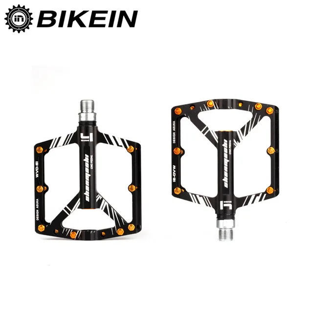 Black BIKEIN 9/16 сверхлегкий MTB Pedaal Fietsen BMX Pedalen Fiets Pedaal Platte Pedalen для горных велосипедов аксессуары 310 г - Цвет: Black