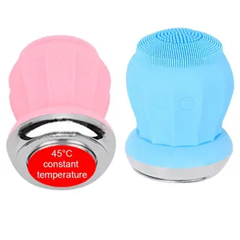 

New Electric Face Cleanser Facial Mask Constant Temperature Import Instrument Cleansing Skin Deep Washing Massage Silicone Brush