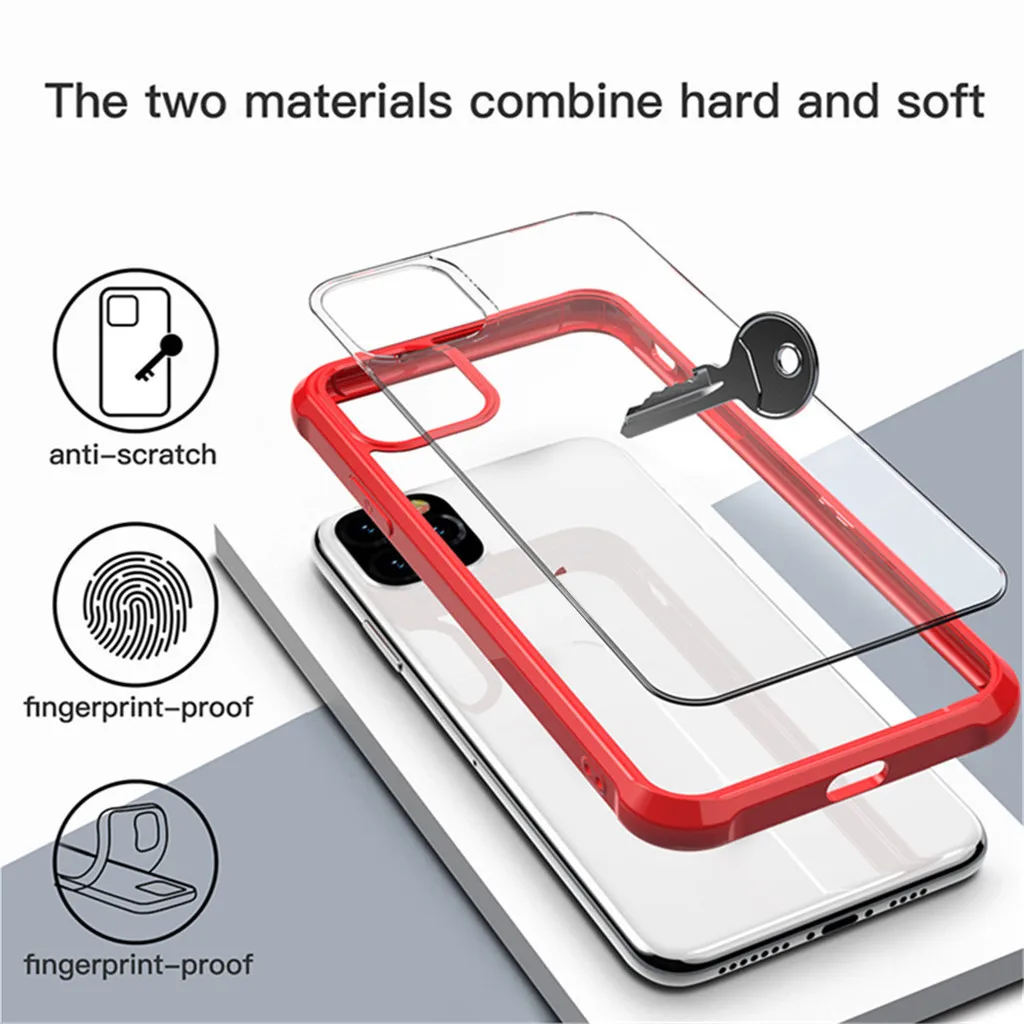 Dirt-resistant Slim Cover For IPhone 11 Pro  TPU Transparent Back Cover For IPhone 11 Pro hard edge fashion design appearance