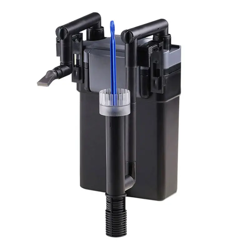 

220V Filter Surface Skimmer Mini Nano Aquarium Fish Water Plant Fish Tank With Filter Media Multi-Stage Filter Adjustable Flow
