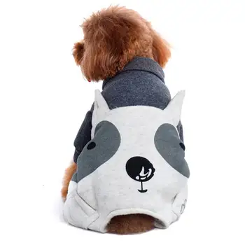 

Autumn Winter Pet Clothes Small Medium Puppy Grey Animal Modeling Thickened Cotton Parkas For Dogs