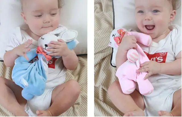 Baby soothing towel soothing toy hand puppet baby saliva towel to accompany sleeping doll 5