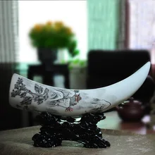 Античный Фарфор Jingdezhen ручная роспись Керамическая керамика слоновая кость украшение в гостиной