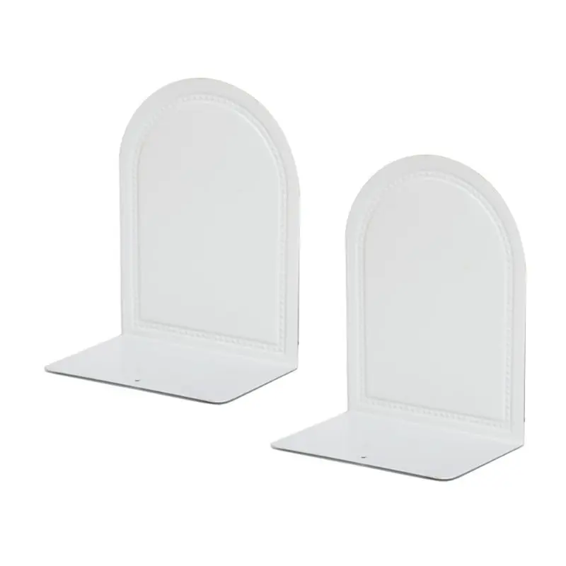 

1 Pair Creative Metal Bookends Book Support Stand Desk Organizer Storage Holder l29k