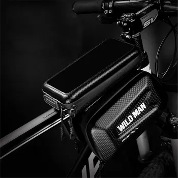 

Waterproof Bicycle Front Beam Bag Riding Bike Tube Bag Storage Bag Riding Equipment Cycling Accessories Touch Screen Phone Case