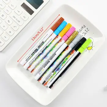 

12/18 Colors Acrylic Paint Marker Pen Set for DIY Album Glass Ceramic Rock Wood Fabric Painting