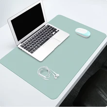 Desk Pad Portable Large Mouse Pad Waterproof PU Leather Suede Desk Mat Computer Laptop Mousepad Keyboard Anti-Slip Table Pad