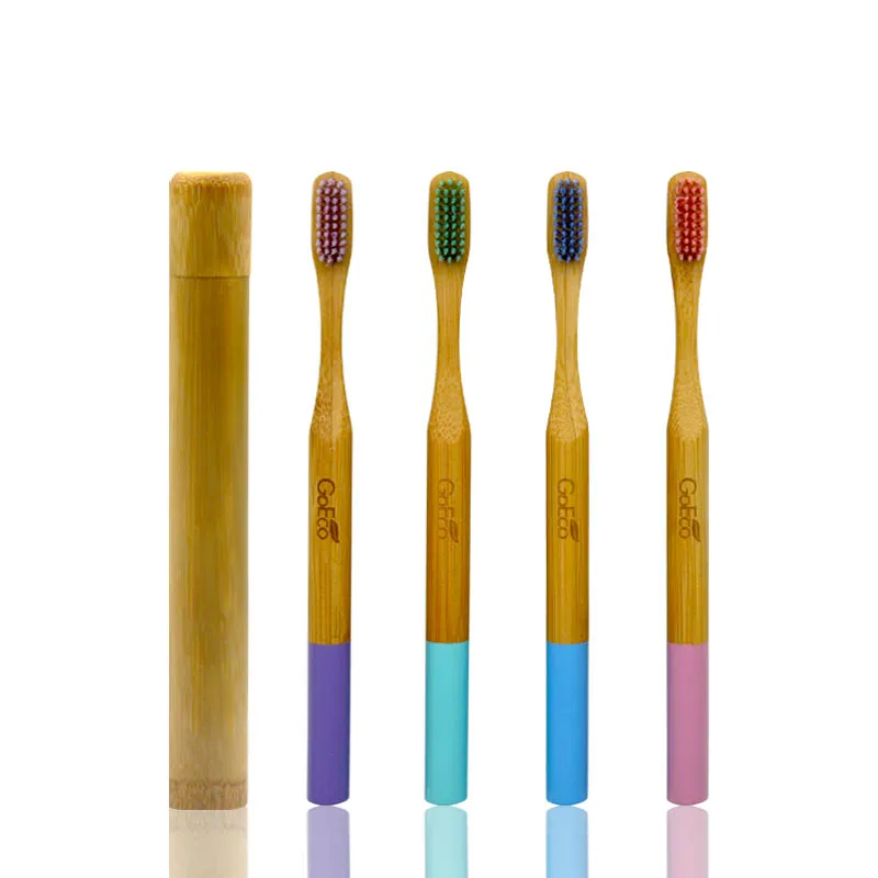 DYCROL Natural Bamboo Cylindrical Toothbrush Soft Charcoal Bristle Eco-friendly for Oral Care Adults Tooth Teeth Brush | Красота и