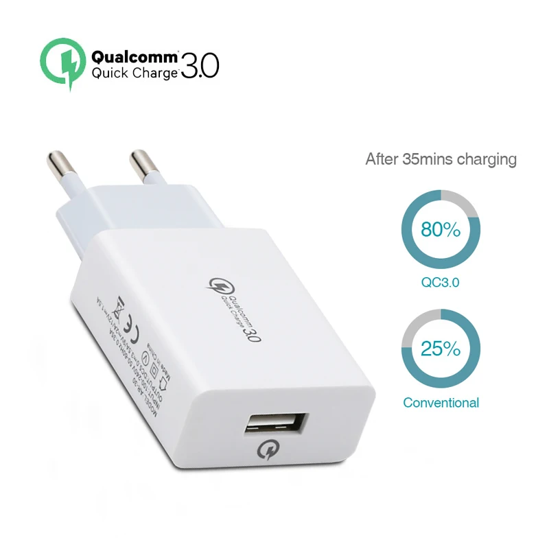 USB зарядное устройство 3.5A 5 в мобильный телефон Быстрая зарядка QC 3,0 дорожный настенный адаптер ЕС США штекер для samsung Xiaomi iPhone