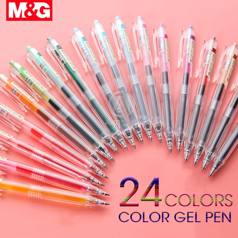 Mr. Pen- Retractable Gel Pens, 6 Pack, Morandi Barrels, Black Gel Pens,  Fast Dry, Gel Pens Fine Point 0.5mm, Cute Pens, Gel Ink Pens, Black Pens,  Aesthetic Pens…