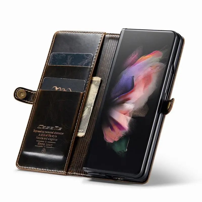 Leather Case For Samsung Galaxy Z Fold 3 4 5 Cover Business Wallet Shockproof Protector Shell For Samsung Z Fold 4 Case- Hd76d6fe0429040e2b50bcaaf6a7b77a4n