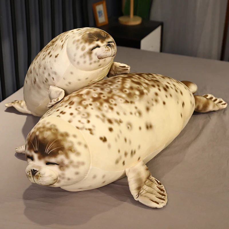 120CM Cute Fat Sea Lion Plush Toys 3D Novelty Throw Pillows Gaint Soft Seal Stuffed Plush