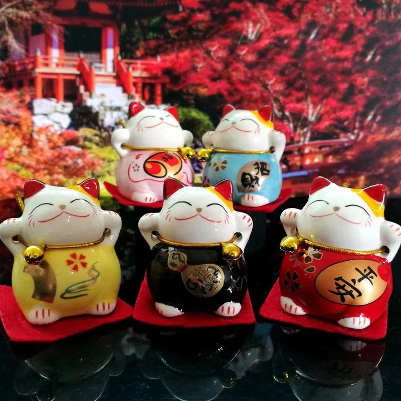 Автомобильные украшения с изображением из мультфильма Lucky Cat, набор микро ландшафтных котенков, Автомобильные украшения, миниатюрные украшения, автомобильные аксессуары